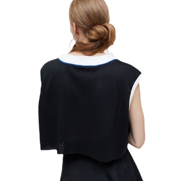 Malone Mesh Button-front Vest In Black NWT - Picture 4 of 7